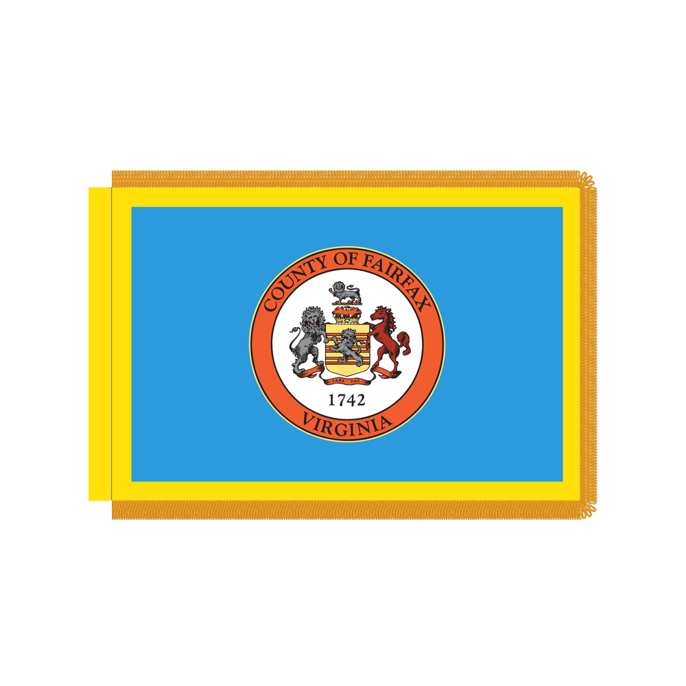 Fairfax County, VA Flag with Polesleeve & Fringe