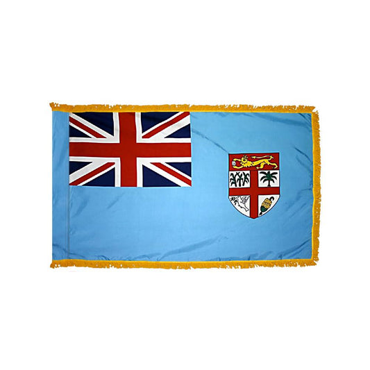 Fiji Flag with Polesleeve & Fringe