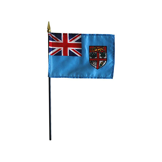 4x6 in. Fiji Stick Flag