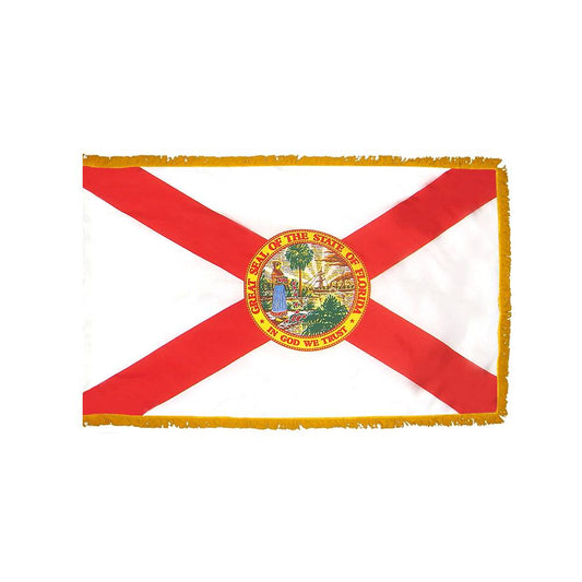 Florida Flag with Polesleeve & Fringe