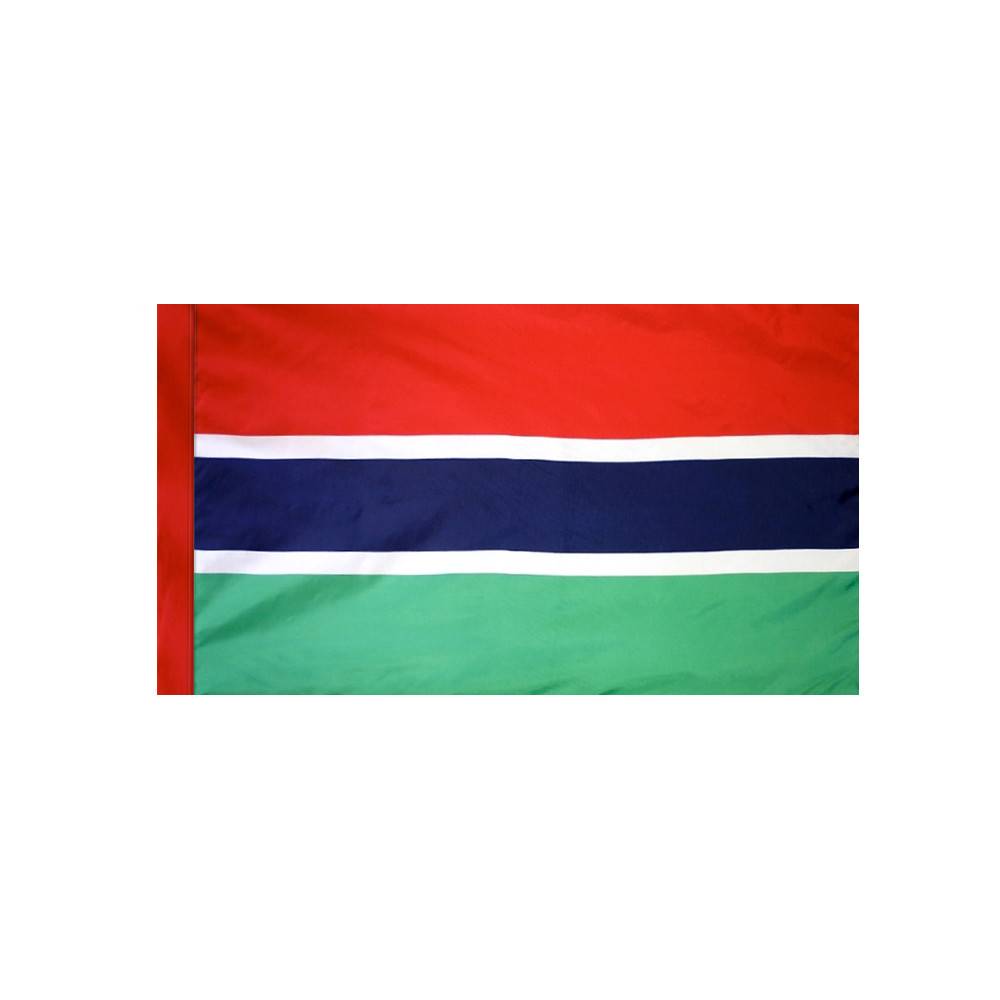 Gambia Flag with Polesleeve