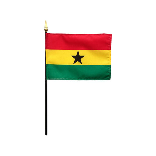 4x6 in. Ghana Stick Flag
