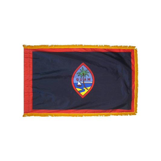 Guam Flag with Polesleeve & Fringe