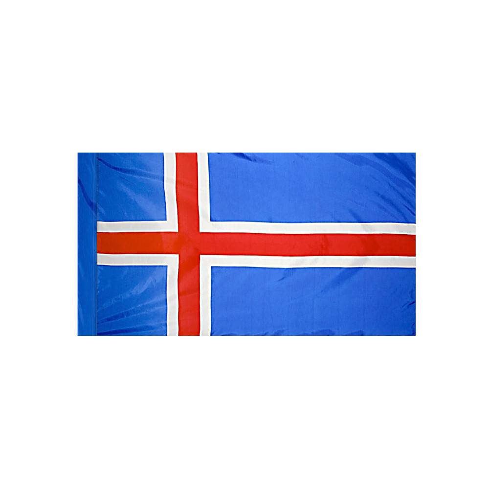 Iceland Flag with Polesleeve