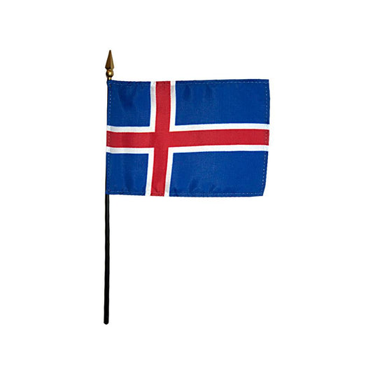 4x6 in. Iceland Stick Flag