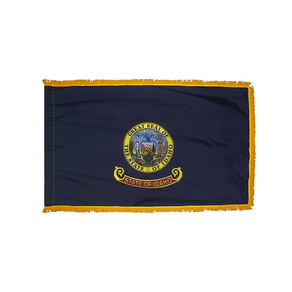 Idaho Flag with Polesleeve & Fringe