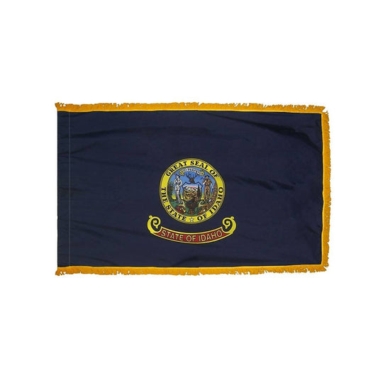 Idaho Flag with Polesleeve & Fringe