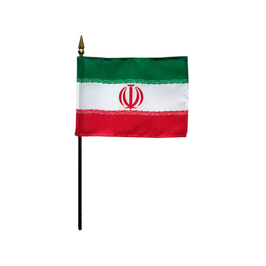 4x6 in. Iran Stick Flag