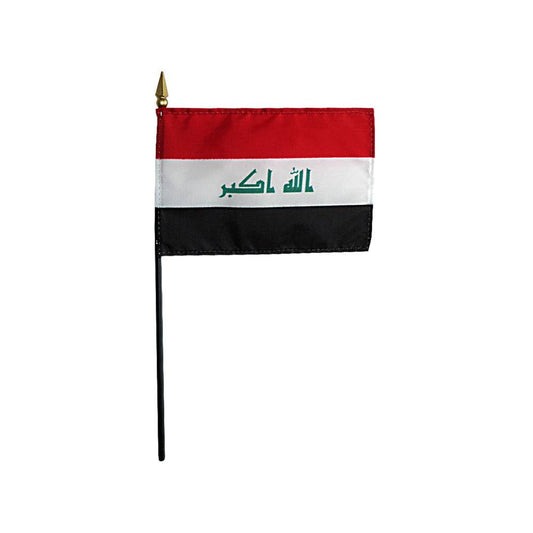 4x6 in. Iraq Stick Flag