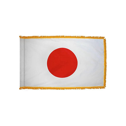 Japan Flag with Polesleeve & Fringe