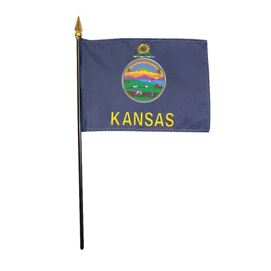 4x6 in. Kansas Stick Flag