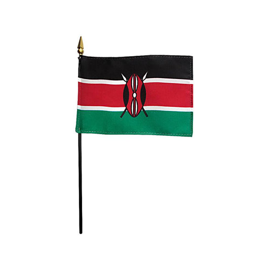 4x6 in. Kenya Stick Flag