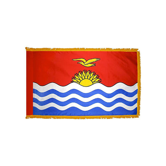 Kiribati Flag with Polesleeve & Fringe