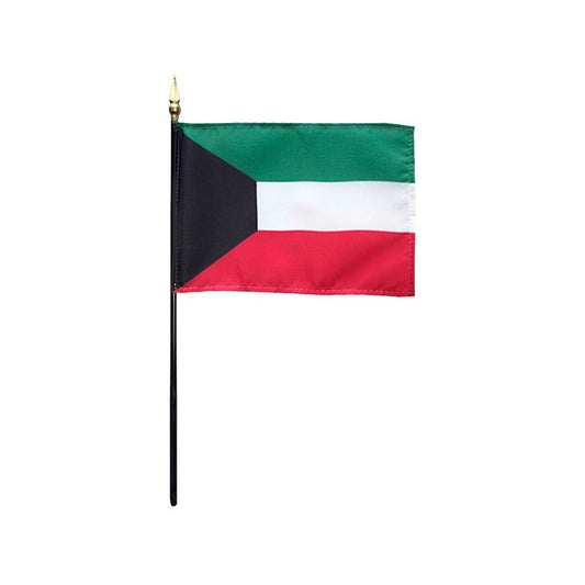 4x6 in. Kuwait Stick Flag