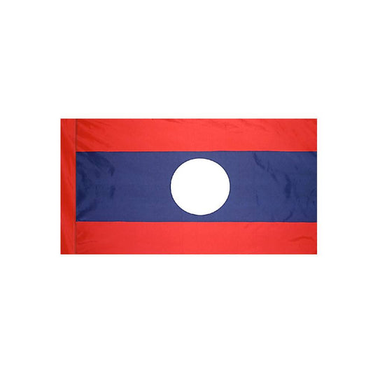 Laos Flag with Polesleeve