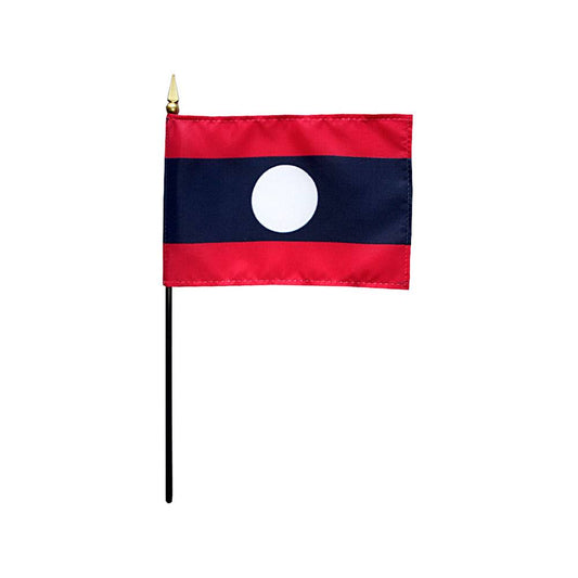 4x6 in. Laos Stick Flag