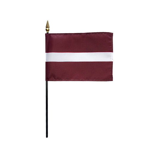 4x6 in. Latvia Stick Flag