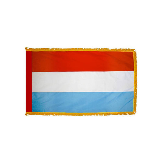 Luxembourg Flag with Polesleeve & Fringe