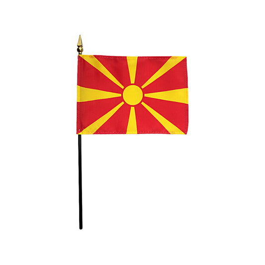4x6 in. Macedonia Stick Flag