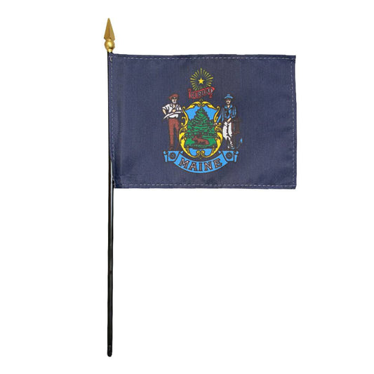 4x6 in. Maine Stick Flag