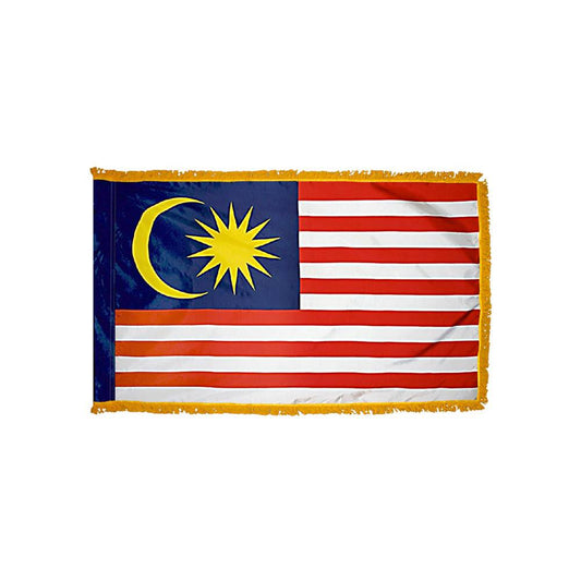 Malaysia Flag with Polesleeve & Fringe