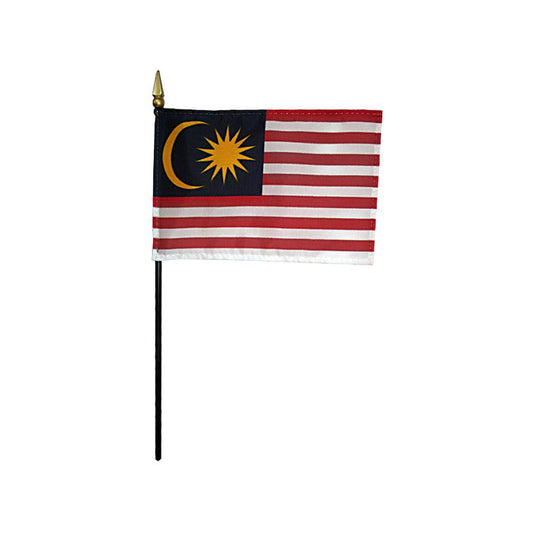 4x6 in. Malaysia Stick Flag