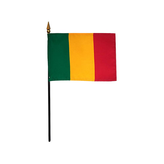 4x6 in. Mali Stick Flag