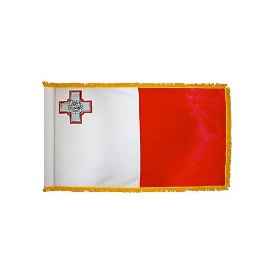 Malta Flag with Polesleeve & Fringe