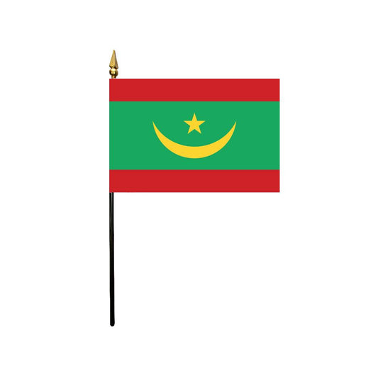 4x6 in. Mauritania Stick Flag