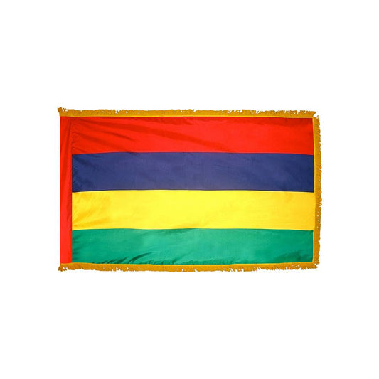 Mauritius Flag with Polesleeve & Fringe