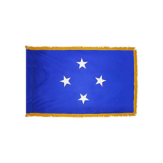 Micronesia Flag with Polesleeve & Fringe