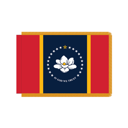 Mississippi Flag with Polesleeve & Fringe