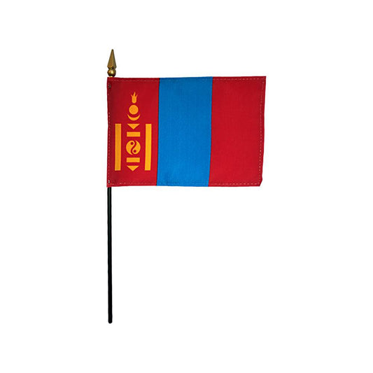4x6 in. Mongolia Stick Flag