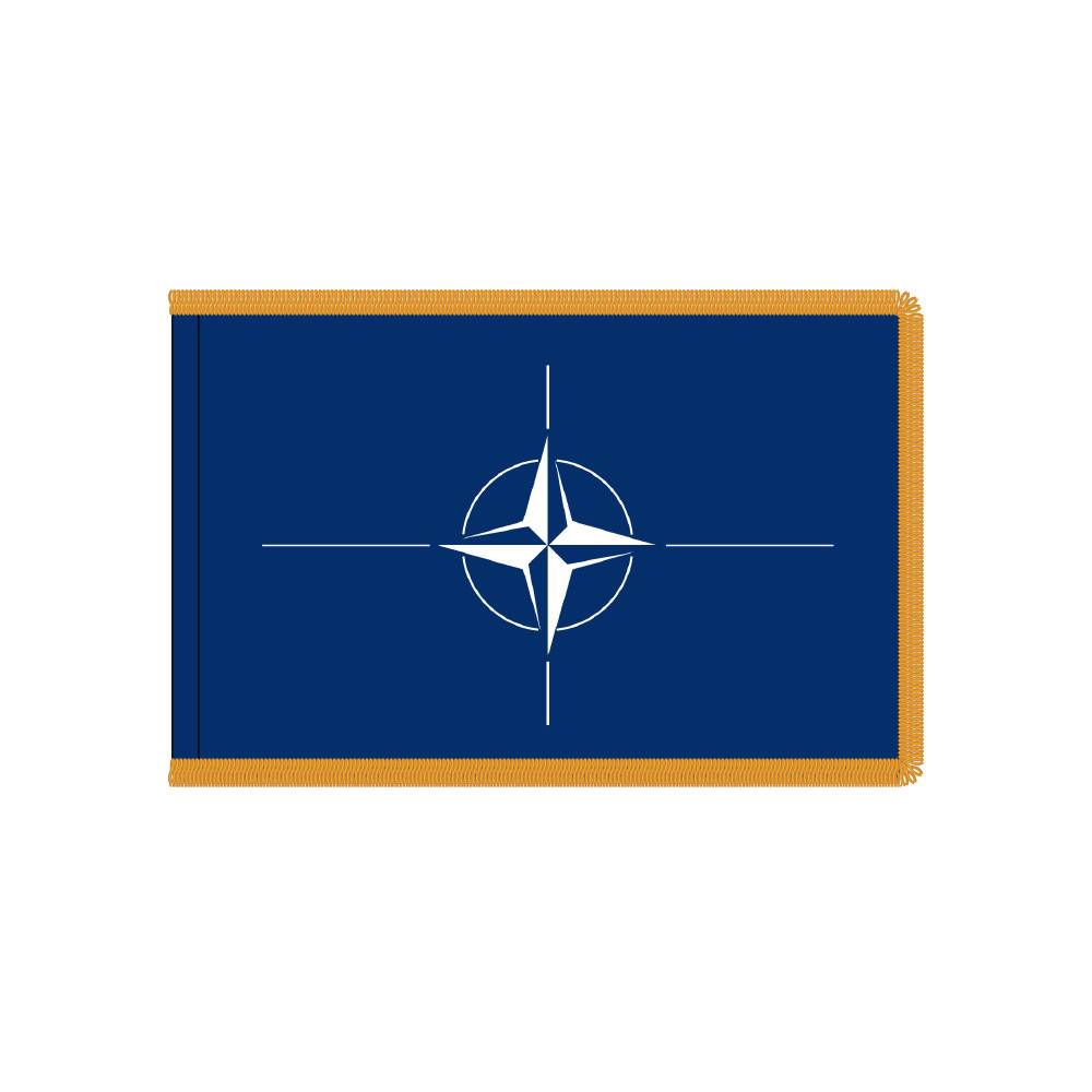 NATO Flag with Polesleeve & Fringe