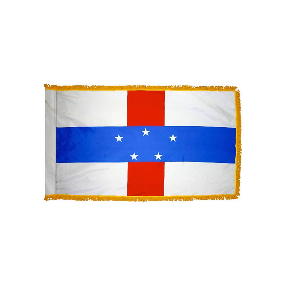 Netherlands Antilles Flag with Polesleeve & Fringe
