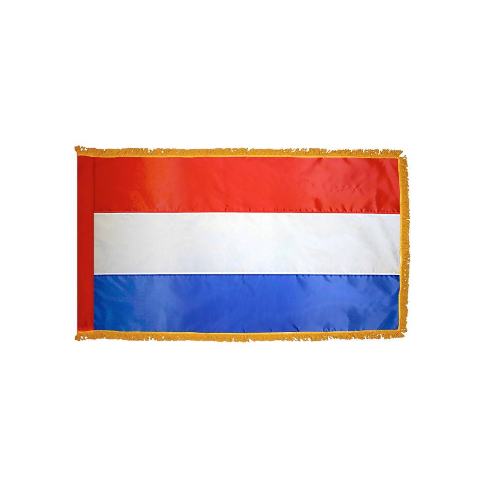 Netherlands Flag with Polesleeve & Fringe