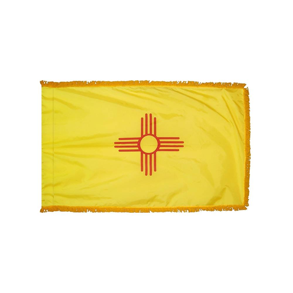 New Mexico Flag with Polesleeve & Fringe