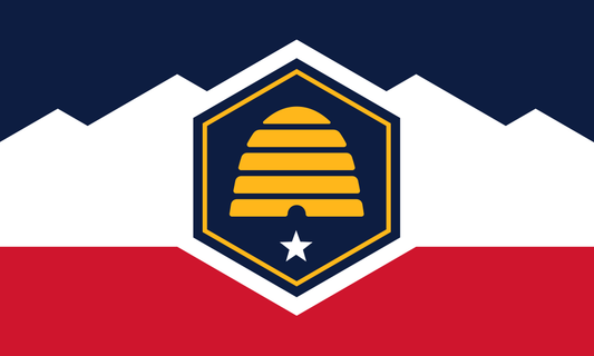 12x18 in. Utah Nautical Flag