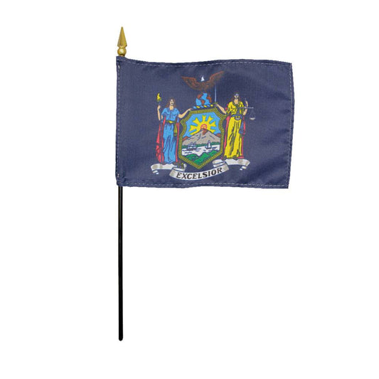 4x6 in. New York Stick Flag