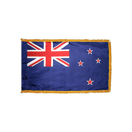 New Zealand Flag with Polesleeve & Fringe