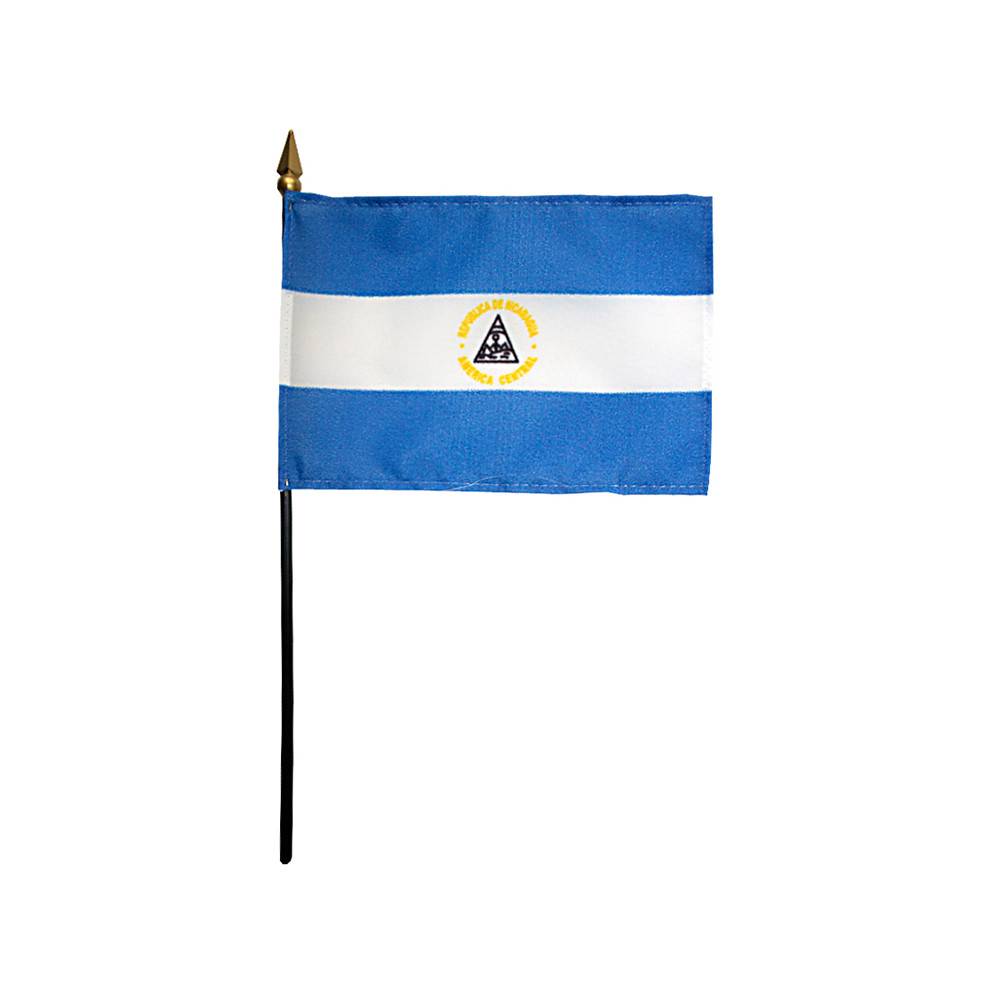 4x6 in. Nicaragua Stick Flag