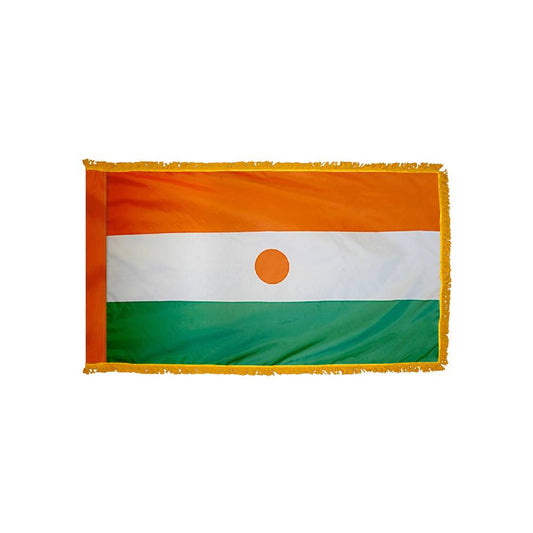 Niger Flag with Polesleeve & Fringe