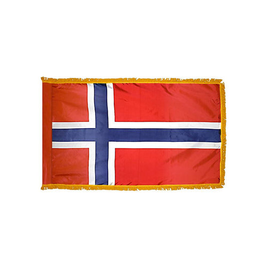 Norway Flag with Polesleeve & Fringe