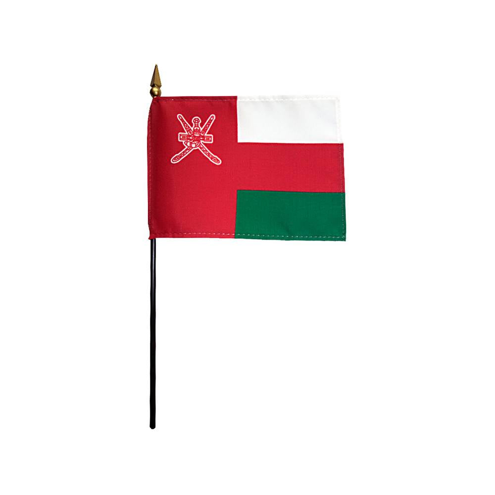 4x6 in. Oman Stick Flag