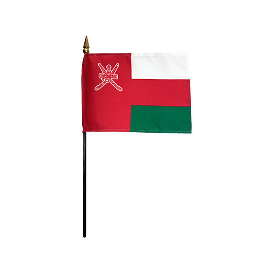 4x6 in. Oman Stick Flag