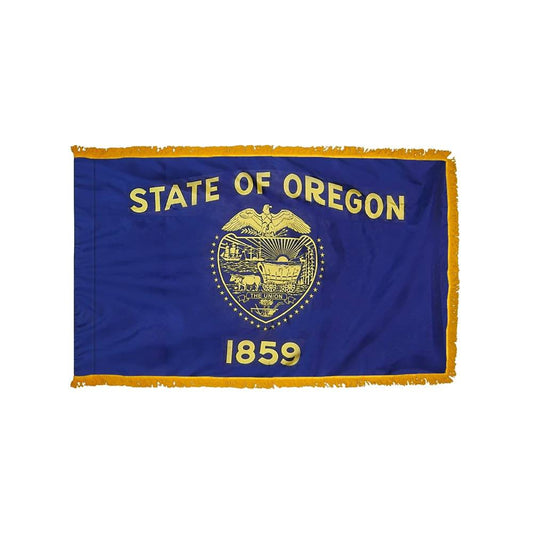 Oregon Flag with Polesleeve & Fringe