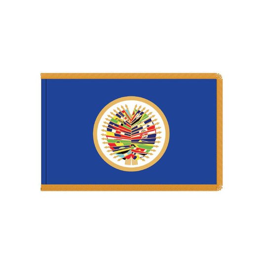 Organization of American States Flag with Polesleeve & Fringe