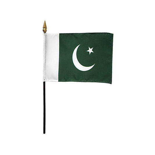 4x6 in. Pakistan Stick Flag