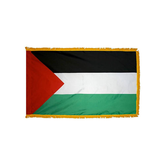 Palestine Flag with Polesleeve & Fringe