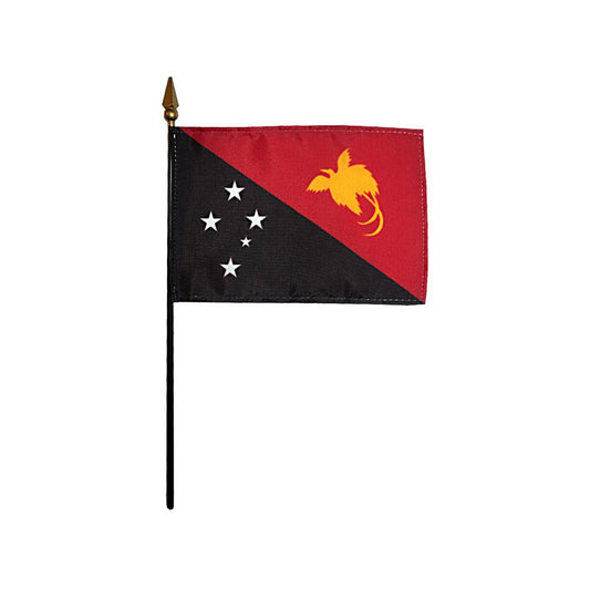 4x6 in. Papua New Guinea Stick Flag